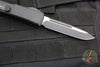 Microtech Ultratech OTF Knife- Single Edge- Frag Pattern Tan G-10 Top- Black Plain Edge Blade 121-1 FRGTTAS