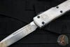 Microtech Sand Trooper Ultratech OTF Knife- Single Edge- Distressed White Handle- Distressed White Plain Edge Blade 121-1 SAD