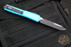 Microtech Ultratech OTF Knife- Single Edge- Turquoise Handle- Black Blade 121-1 TQ