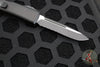 Microtech Ultratech OTF Knife- Single Edge- Frag Pattern OD Green G-10 Top- Black Part Serrated Edge Blade 121-2 FRGTODS