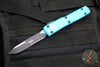 Microtech Ultratech OTF Knife- Single Edge- Turquoise Handle- Part Serrated Blade 121-2 TQ