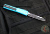Microtech Ultratech OTF Knife- Single Edge- Turquoise Handle- Part Serrated Blade 121-2 TQ