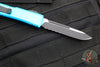 Microtech Ultratech OTF Knife- Single Edge- Turquoise Handle- Part Serrated Blade 121-2 TQ