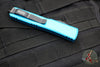Microtech Ultratech OTF Knife- Single Edge- Turquoise Handle- Part Serrated Blade 121-2 TQ