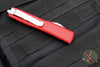Microtech Ultratech OTF Knife- Single Edge- Red Handle- Satin Part Serrated Blade 121-5 RD