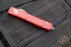 Microtech Ultratech OTF Knife- Single Edge- Red Handle- Satin Part Serrated Blade 121-5 RD