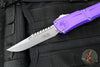 Microtech Combat Troodon Gen III OTF Knife- Interceptor Edge- Purple Handle- Stonewash Blade 1217-10 PUS Gen III