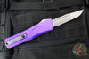 Microtech Combat Troodon Gen III OTF Knife- Interceptor Edge- Purple Handle- Stonewash Blade 1217-10 PUS Gen III