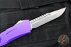 Microtech Combat Troodon Gen III OTF Knife- Interceptor Edge- Purple Handle- Stonewash Blade 1217-10 PUS Gen III