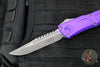 Microtech Combat Troodon Gen III OTF Knife- Interceptor Edge- Purple Handle- Apocalyptic Finished Blade 1217-10 APPUS
