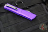 Microtech Combat Troodon Gen III OTF Knife- Interceptor Edge- Purple Handle- Apocalyptic Finished Blade 1217-10 APPUS