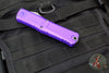 Microtech Combat Troodon Gen III OTF Knife- Interceptor Edge- Purple Handle- Apocalyptic Finished Blade 1217-10 APPUS