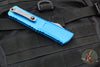 Microtech Combat Troodon Gen III OTF Knife- Interceptor Edge- Blue Handle- Apocalyptic Part Serrated Blade 1217-11 APBLS