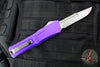Microtech Combat Troodon Gen III OTF Knife- Interceptor Edge- Purple Handle- Stonewash Part Serrated Blade 1217-11 PUS