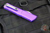 Microtech Combat Troodon Gen III OTF Knife- Interceptor Edge- Purple Handle- Stonewash Part Serrated Blade 1217-11 PUS