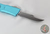 Microtech Combat Troodon Gen III OTF Knife- Interceptor Edge- Turquoise Handle- Stonewash Part Serrated Blade 1217-11 TQS