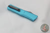 Microtech Combat Troodon Gen III OTF Knife- Interceptor Edge- Turquoise Handle- Stonewash Part Serrated Blade 1217-11 TQS