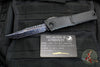 Microtech Combat Troodon Gen III OTF Knife- Interceptor Edge- Black Hefted Handle- Vegas Forge Blued Damascus- 1217-16 MS3 v2