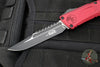 Microtech Combat Troodon Gen III OTF Knife- Interceptor Edge- Merlot Red Handle- Black Blade 1217-1 MRS