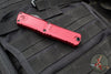 Microtech Combat Troodon Gen III OTF Knife- Interceptor Edge- Merlot Red Handle- Black Blade 1217-1 MRS