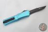 Microtech Combat Troodon Gen III OTF Knife- Interceptor Edge- Turquoise Handle- Black Part Serrated Blade 1217-2 TQS