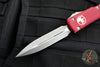 Microtech Ultratech OTF Knife- Double Edge- Merlot Red Handle- Apocalyptic Blade 122-10 APMR