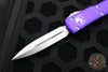 Microtech Ultratech OTF Knife- Double Edge- Purple Handle- Stonewash Blade 122-10 PU