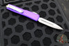 Microtech Ultratech OTF Knife- Double Edge- Purple Handle- Stonewash Blade 122-10 PU