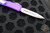 Microtech Ultratech OTF Knife- Double Edge- Purple Handle- Stonewash Blade 122-10 PU