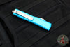 Microtech Ultratech OTF Knife- Double Edge- Turquoise Handle- Stonewash Blade 122-10 TQ