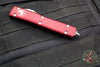 Microtech Ultratech OTF Knife- Double Edge- Merlot Red with Stonewash Part Serrated Blade 122-11 MR