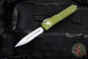 Microtech Ultratech OTF Knife- Double Edge- OD Green Handle- Stonewash Part Serrated Blade 122-11 OD