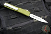 Microtech Ultratech OTF Knife- Double Edge- OD Green Handle- Stonewash Part Serrated Blade 122-11 OD