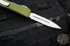 Microtech Ultratech OTF Knife- Double Edge- OD Green Handle- Stonewash Part Serrated Blade 122-11 OD