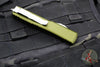 Microtech Ultratech OTF Knife- Double Edge- OD Green Handle- Stonewash Part Serrated Blade 122-11 OD