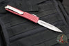 Microtech Ultratech OTF Knife- Double Edge- Merlot Red Handle- Apocalyptic Full Serrated Blade 122-12 DMR