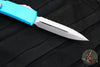 Microtech Ultratech OTF Knife- Double Edge- Turquoise Handle- Stonewash Full Serrated Blade 122-12 TQ
