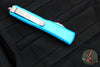 Microtech Ultratech OTF Knife- Double Edge- Turquoise Handle- Stonewash Full Serrated Blade 122-12 TQ