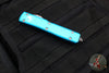 Microtech Ultratech OTF Knife- Double Edge- Turquoise Handle- Stonewash Full Serrated Blade 122-12 TQ