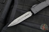 Microtech Ultratech OTF Knife- Double Edge- Black Handle- Damascus Blade 122-16 S SN861