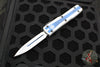 Microtech Ultratech OTF Knife- Clone Trooper- Double Edge- White Distressed Handle- White Blade 122-1 CO