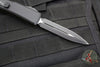 Microtech Ultratech OTF Knife- Double Edge- Frag Pattern OD Green G-10 Top- Black Plain Edge Blade 122-1 FRGTODS