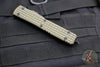 Microtech Ultratech OTF Knife- Double Edge- Frag Pattern OD Green G-10 Top- Black Plain Edge Blade 122-1 FRGTODS
