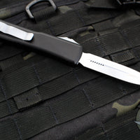 Microtech Steamboat Willie Ultratech OTF Knife- Double Edge- Black Handle- White Washed Blade 122-1 SB