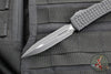 Microtech Ultratech OTF Knife- Double Edge- Tactical- Black G-10 Frag Handle-Black Plain Edge Blade 122-1 TFRGTBKS