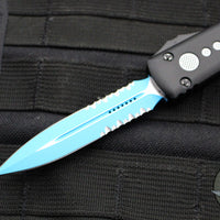 Microtech Ultratech OTF Knife- Jedi Knight- Double Edge- Blue Part Serrated Blade 122-2 JK