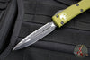 Microtech Ultratech OTF Knife- Double Edge- OD Green Handle- Black Full Serrated Blade 122-3 OD