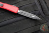 Microtech Ultratech OTF Knife- Double Edge- Red Handle- Black Full Serrated Blade 122-3 RD