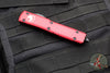 Microtech Ultratech OTF Knife- Double Edge- Red Handle- Black Full Serrated Blade 122-3 RD