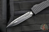 Microtech Ultratech OTF Knife- Double Edge- Tactical- Black G-10 Frag Handle-Black Full Serrated Edge Blade 122-3 TFRGTBKS